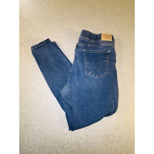 Levis Signature Pull On Skinny Jeans Womens 34x30 Stretch Denim Blue